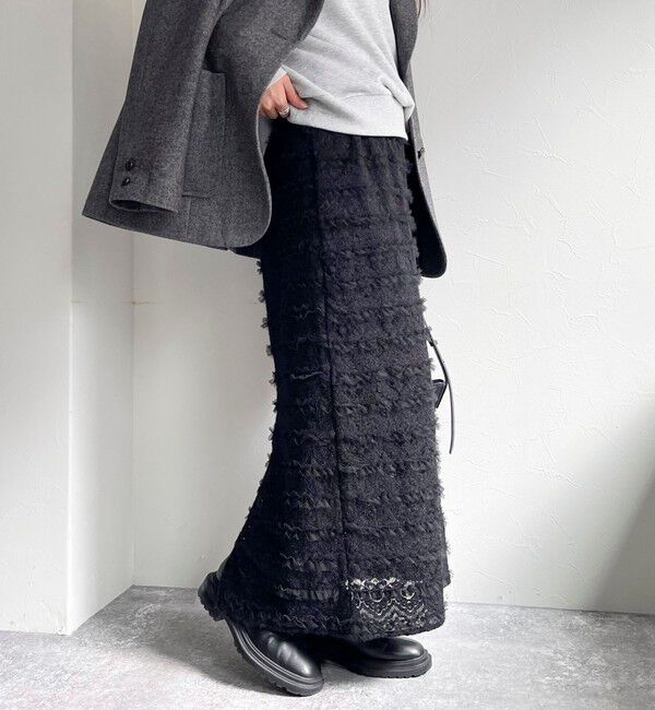 fredy emue「起毛レースタイトスカート」|スカート|