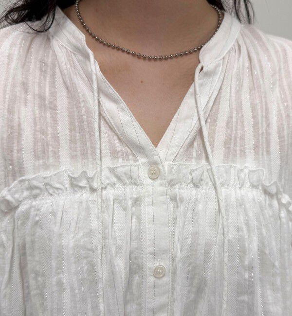 fredy emue「コットンギャザーオーバーブラウス」|シャツ・ブラウス|