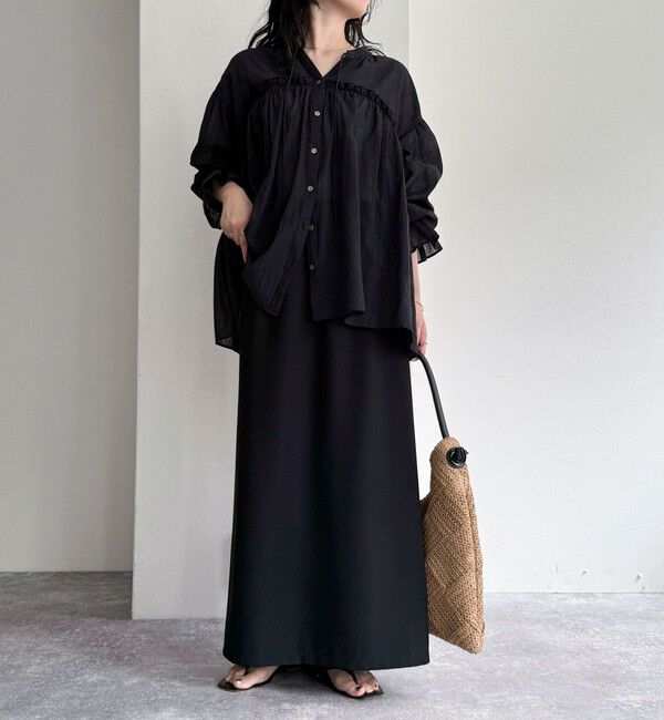 fredy emue「コットンギャザーオーバーブラウス」|シャツ・ブラウス|