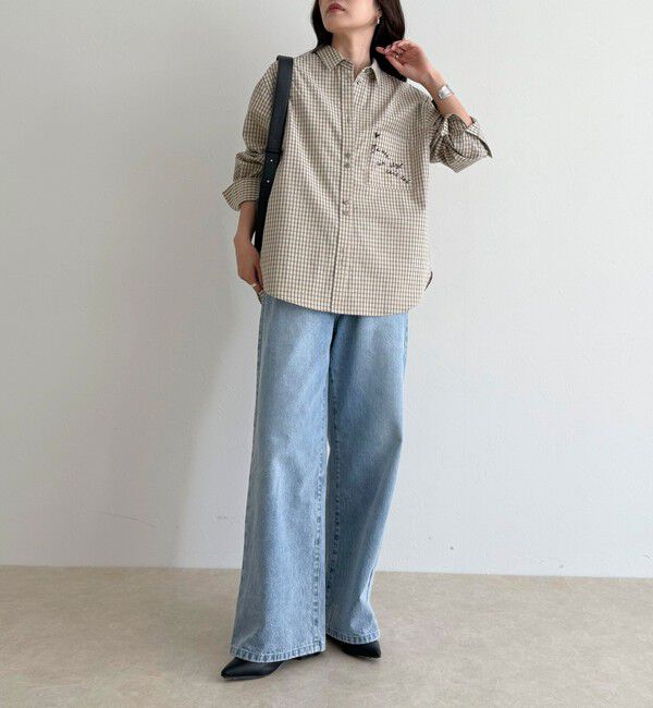 fredy emue「チェック刺繍シャツ」|シャツ・ブラウス|