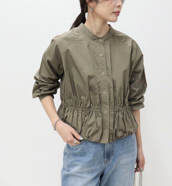 fredy emue「クロップドバルーン前開きブラウス」|シャツ・ブラウス|