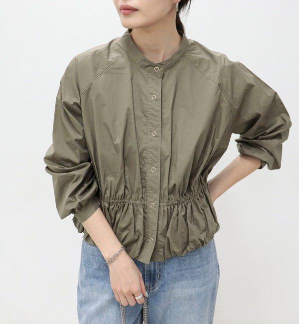 fredy emue「クロップドバルーン前開きブラウス」|シャツ・ブラウス|