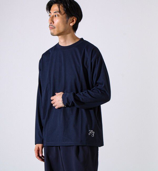 GLOSTER「【MARUDE COTTON】ロープ刺繍Ｔ ロングスリーブ」|Tシャツ・カットソー|