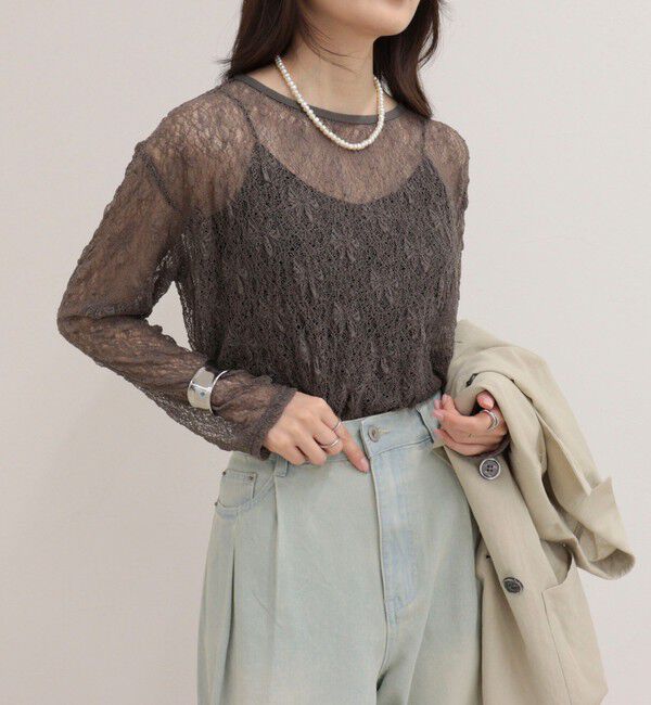 fredy emue「シアーレースロンTシャツ」|Tシャツ・カットソー|