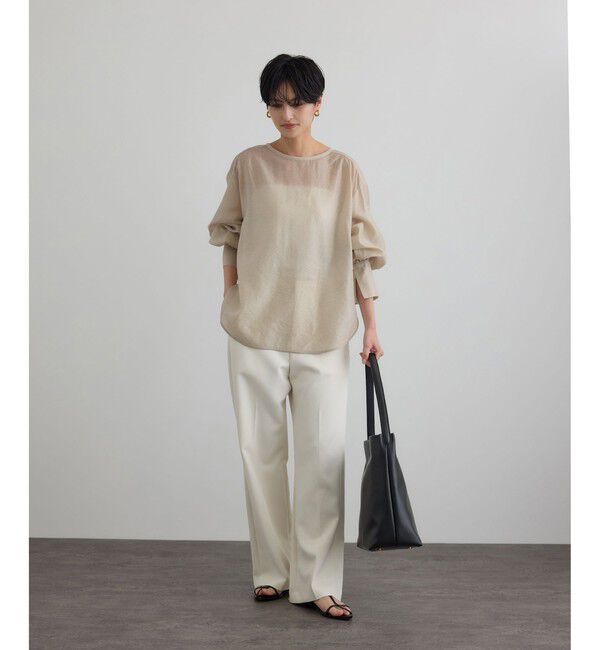 SALON adam et rope'「【WEB限定】シルクMIXルチアブラウス」|シャツ・ブラウス|