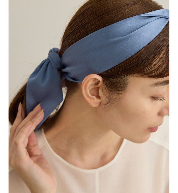 ROPE「リング付き マルチWAYスカーフ」|バンダナ・スカーフ|サックス