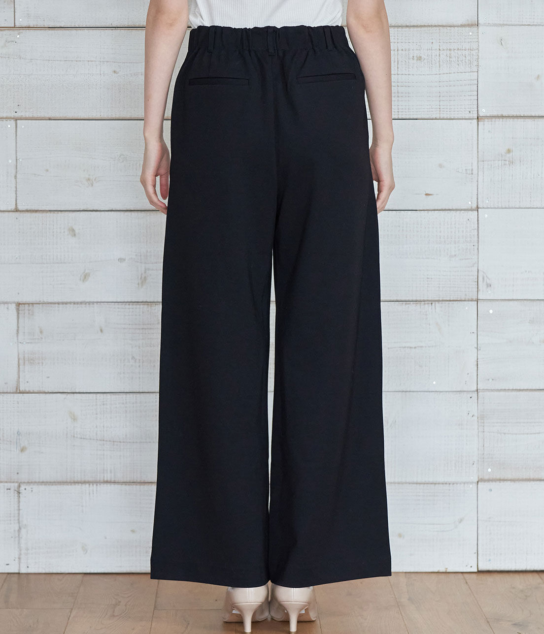 VIS「【WEB限定Lサイズ】ポンチイージーワイドパンツ」|スラックス|