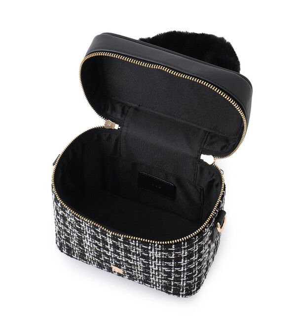 VIS「ファーハンドルキルティング＆ツイードバニティバッグ/2WAY」|ハンドバッグ|