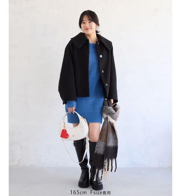 VIS「肩リボンミニ丈ニットワンピース/2WAY」|ワンピース|