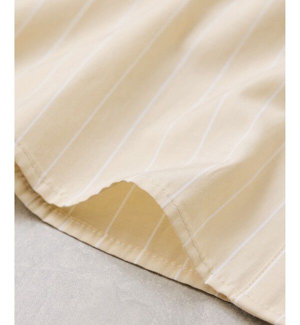 VIS「無地＆ストライプダブルカラーウエスト切り替えシャツ」|シャツ・ブラウス|