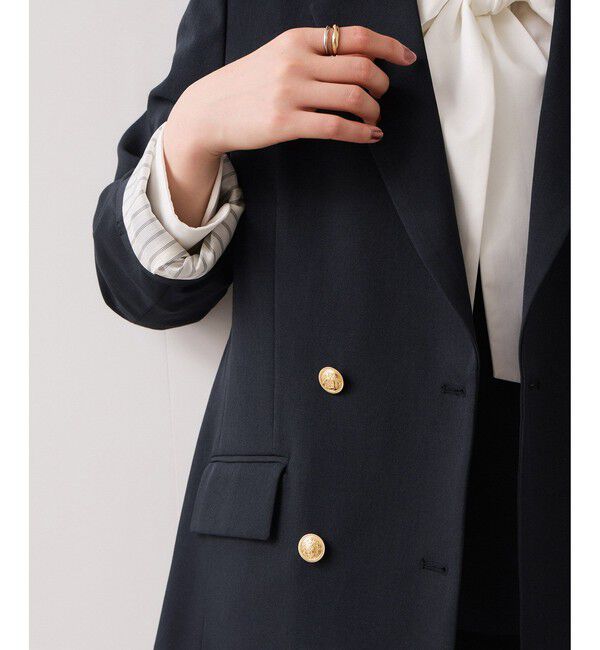 VIS「【美easy】コンフォート金ボタンジャケット/イージーケア・UVケア・セットアップ対応」|テーラードジャケット|