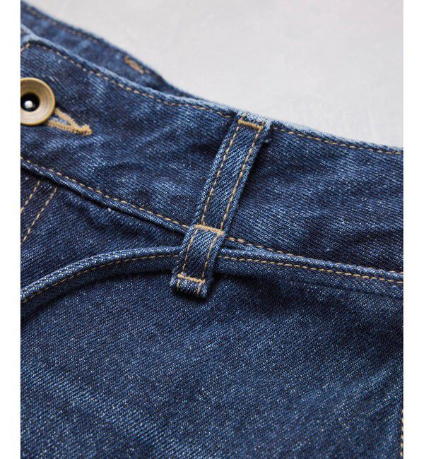 VIS「ベルト付きワイドシルエットデニムパンツ」|デニム|