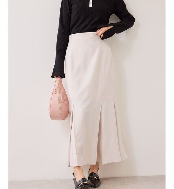 VIS「ボックスプリーツマーメイドスカート/イージーケア・防シワ」|スカート|