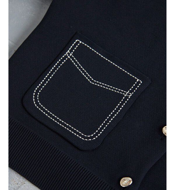 VIS「ステッチワークニットジャケット」|カーディガン|