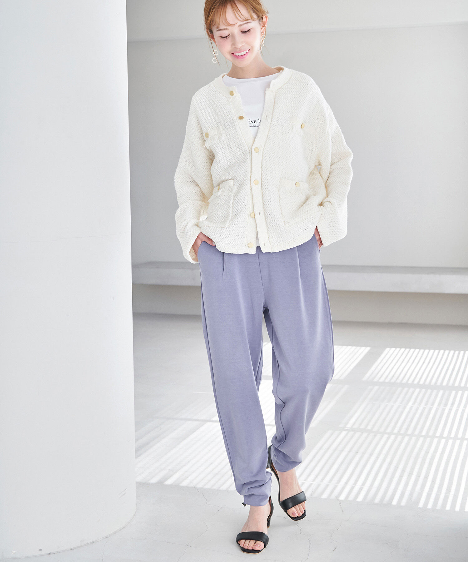 Rope&rsquo;Picnic「セットアップ対応/マシュマロタッチダンボールタックパンツ」|その他|