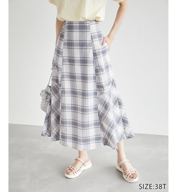 Rope&rsquo;Picnic「チェックボリュームスカート」|スカート|オフホワイト(15)