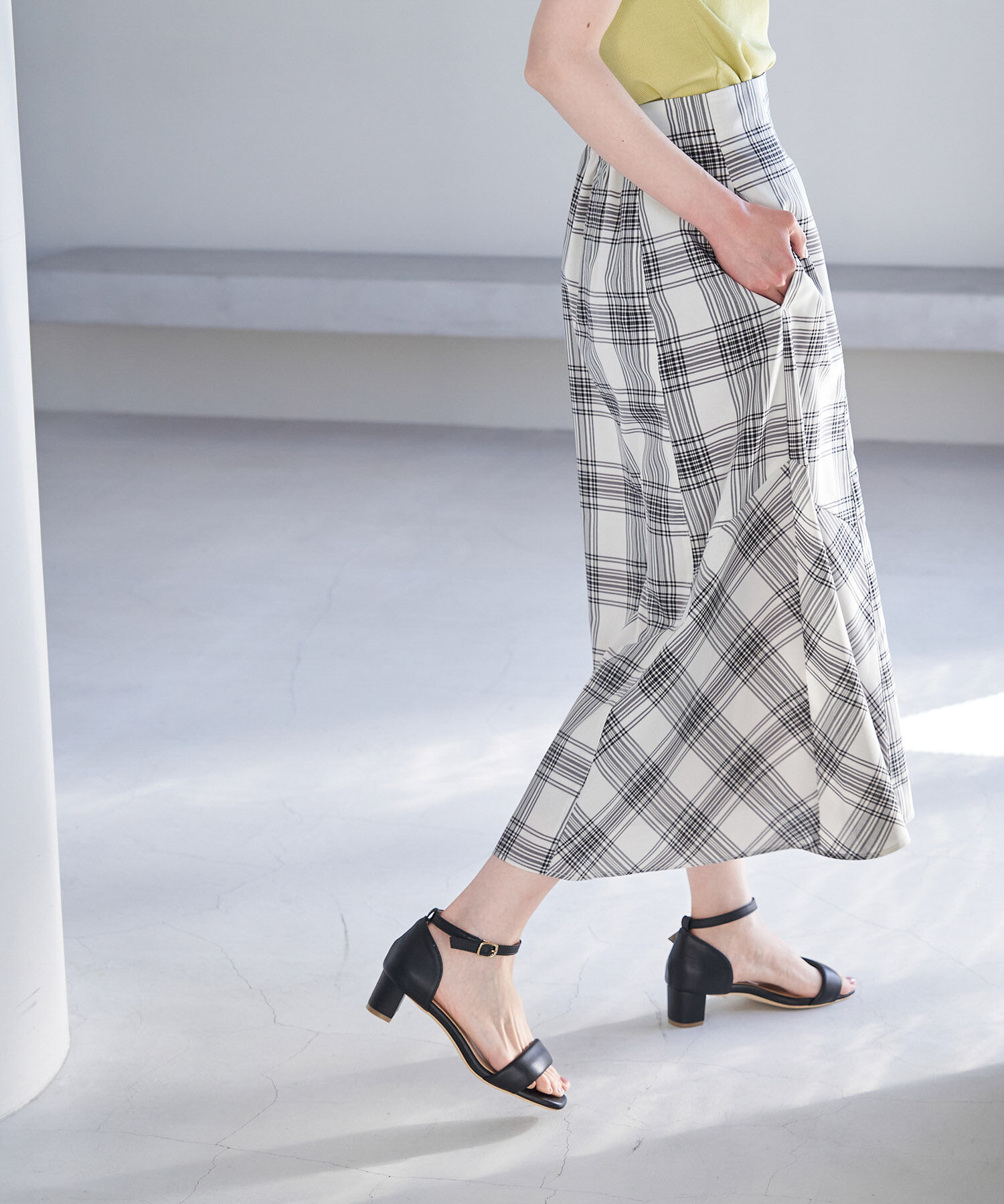 Rope&rsquo;Picnic「チェックボリュームスカート」|スカート|