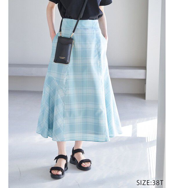 Rope&rsquo;Picnic「チェックボリュームスカート」|スカート|ブルー(44)