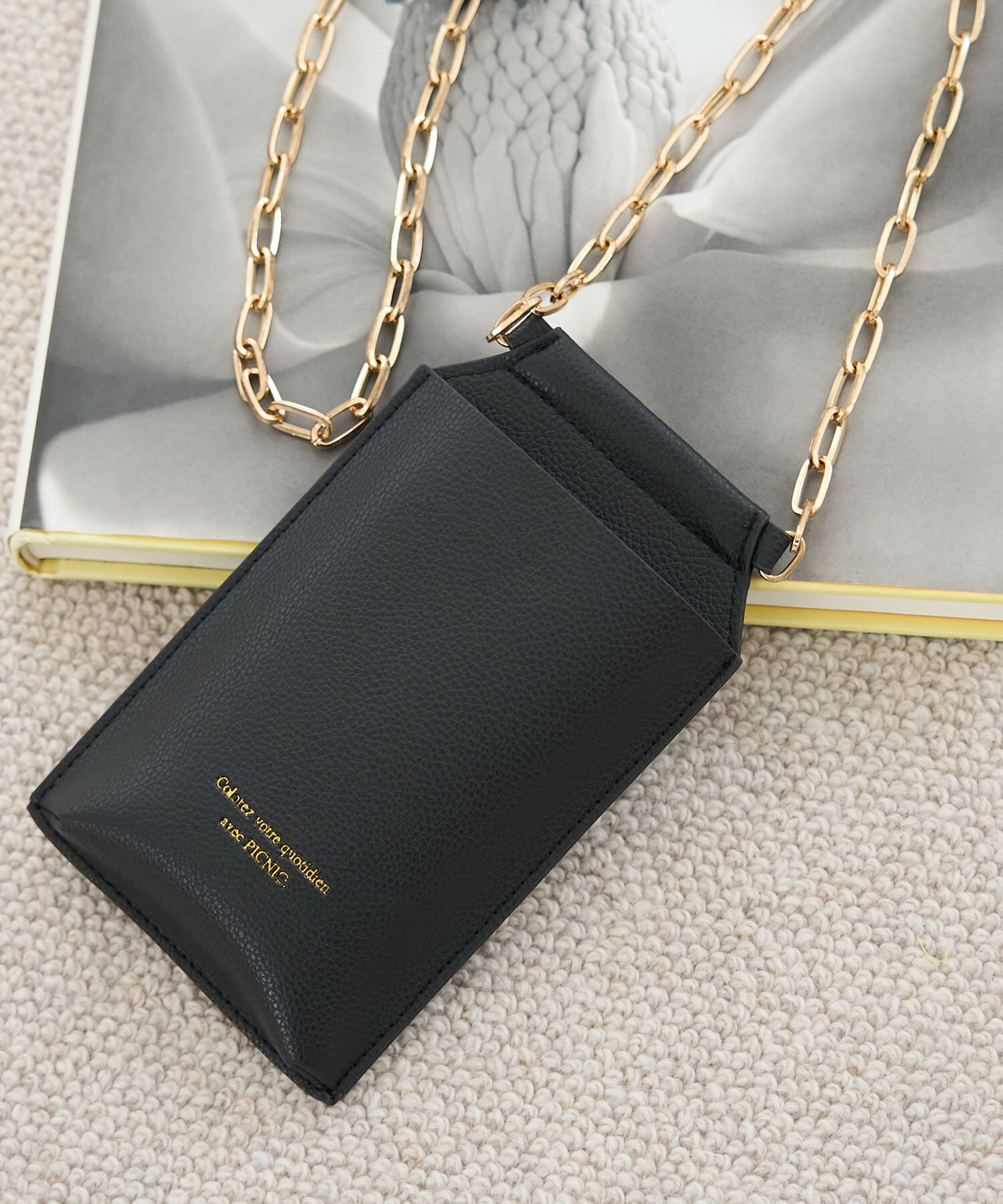 ROPE PICNIC PASSAGE「スマホウォレットチェーンショルダーバッグ」|ショルダー・メッセンジャー|ブラック(01)