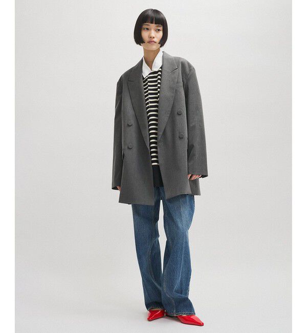 ADAM ET ROPE'「【サステナブル】・【オケージョン】ダブルブレストジャケット」|テーラードジャケット|