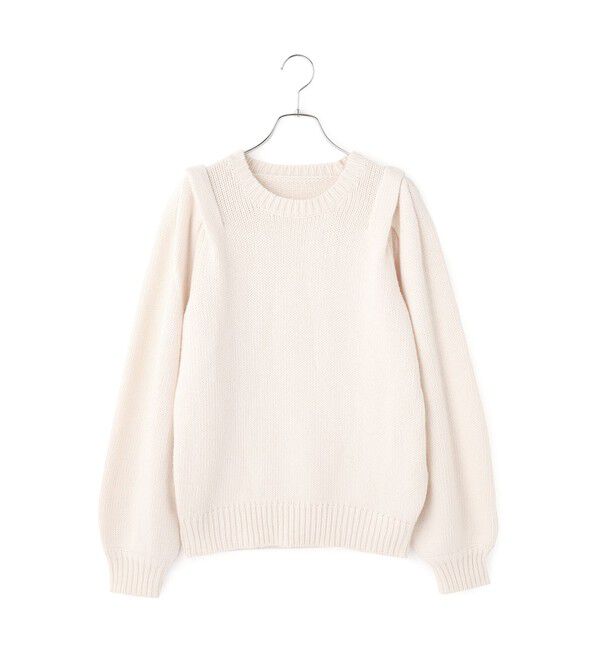 ADAM ET ROPE'「【WEB限定】ショルダータックニットプルオーバー」|ニット・セーター|