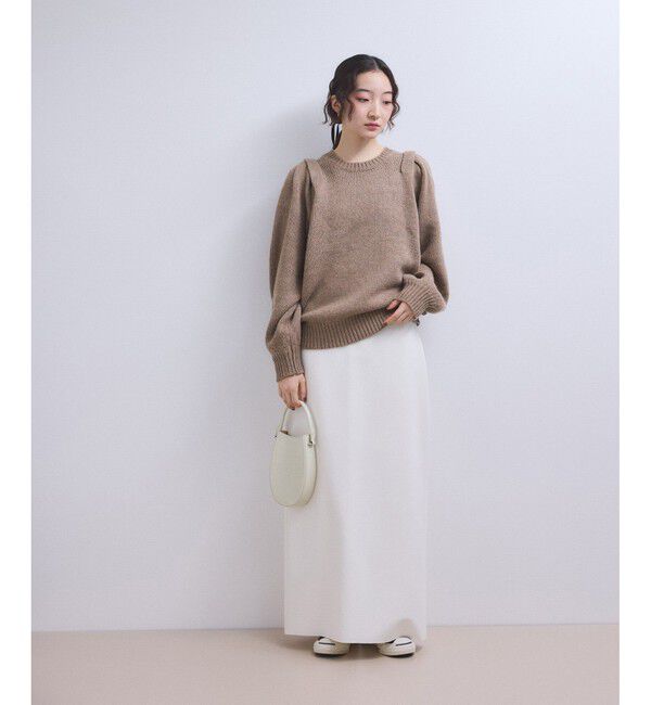 ADAM ET ROPE'「【WEB限定】ショルダータックニットプルオーバー」|ニット・セーター|