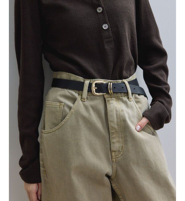 ADAM ET ROPE'「【サステナブル】ダブルリングスムースベルト」|ベルト|