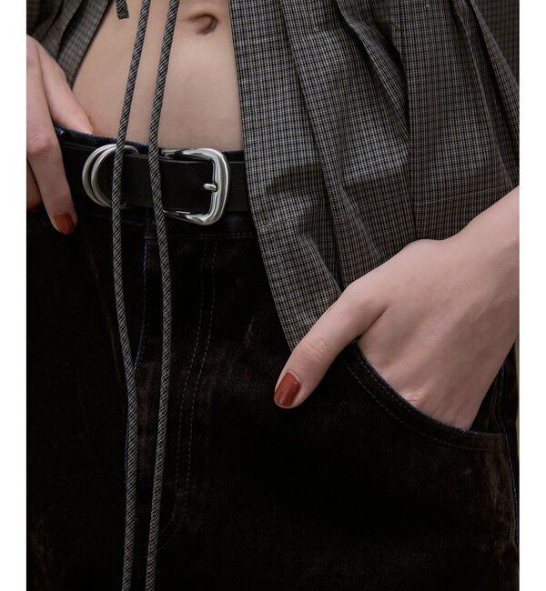 ADAM ET ROPE'「【サステナブル】ダブルリングスムースベルト」|ベルト|