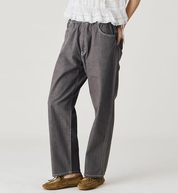 DANTON「DANTON | カラーデニム イージーパンツ WOMEN」|デニム|