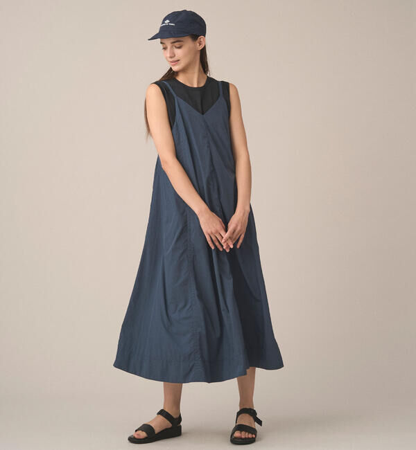 DANTON「DANTON | ナイロンタフタ Aライン キャミソールワンピース WOMEN」|ワンピース|