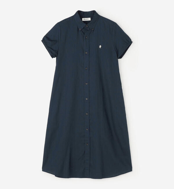 GYMPHLEX「Gymphlex | フレンチスリーブ ボタンダウンシャツワンピース WOMEN」|ワンピース|