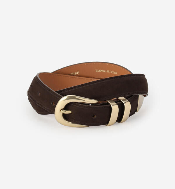  「MAISON BOINET | ヌバックレザーベルト 25mm WOMEN」|ベルト|