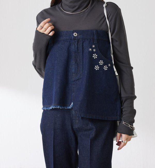  「Q.anos　レイヤードデニムスカート」|スカート|