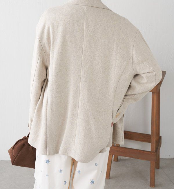  「コットンリネンオーバーダブルジャケット」|ベスト・ジレ|