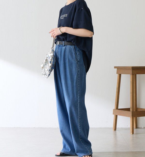  「【袖をアレンジできる】袖アレンジジョーゼットロゴTシャツ」|Tシャツ・カットソー|