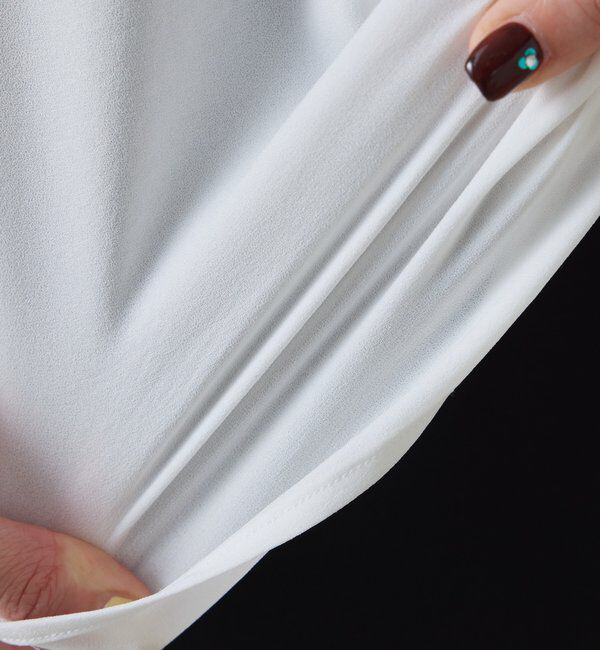  「【袖をアレンジできる】袖アレンジジョーゼットロゴTシャツ」|Tシャツ・カットソー|