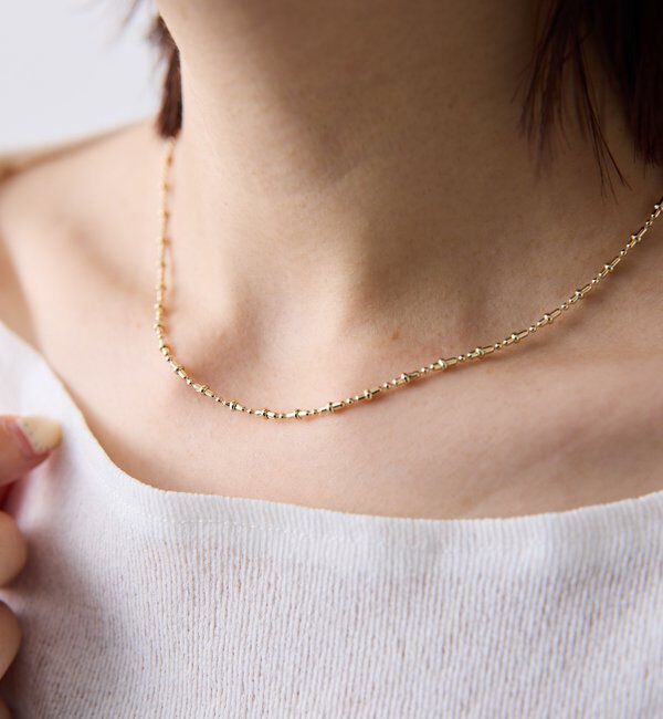  「【PAPILLONNER/パピヨネ】ボールチェーンアレンジネックレス」|ネックレス|ゴールド