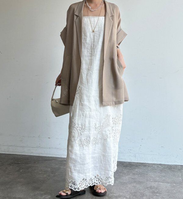  「メッシュ半袖ジャケット」|テーラードジャケット|