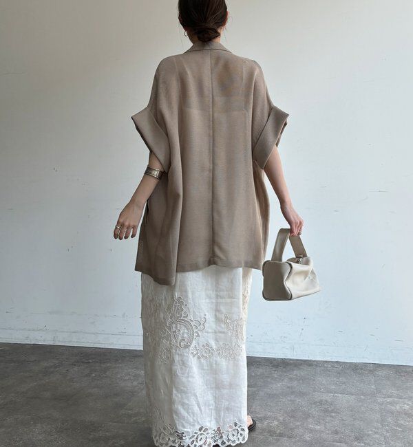  「メッシュ半袖ジャケット」|テーラードジャケット|