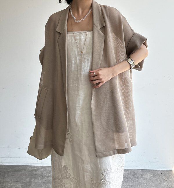  「メッシュ半袖ジャケット」|テーラードジャケット|