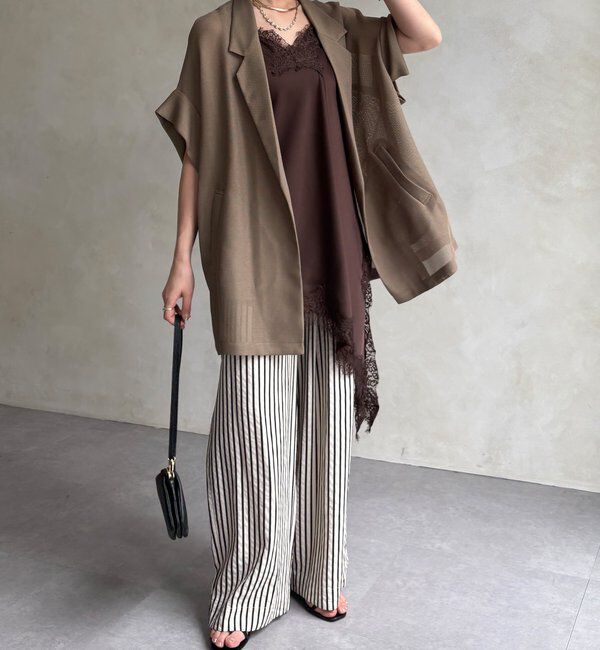  「メッシュ半袖ジャケット」|テーラードジャケット|