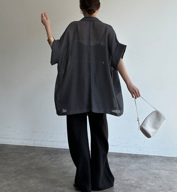  「メッシュ半袖ジャケット」|テーラードジャケット|