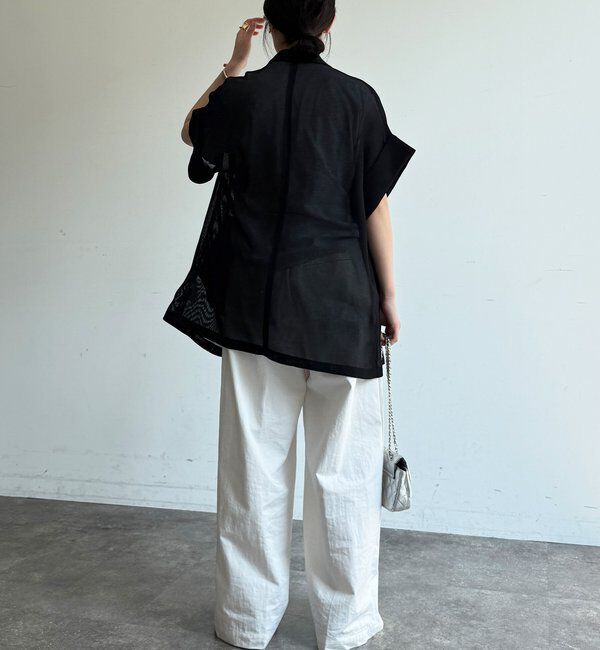  「メッシュ半袖ジャケット」|テーラードジャケット|