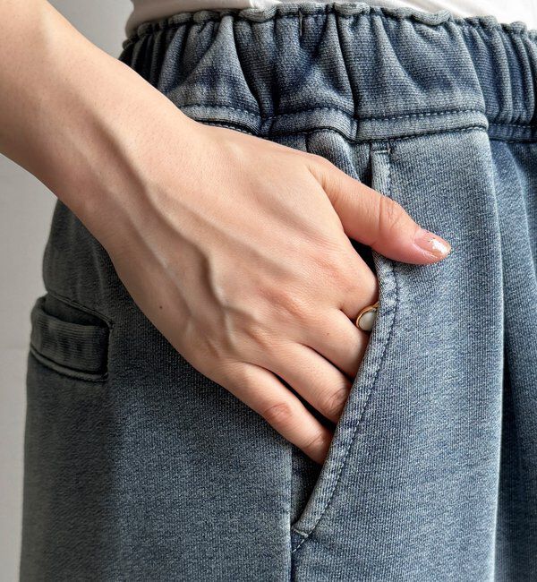  「【デニムなのにスウェット!?】デニムスウェットパンツ」|チノ|