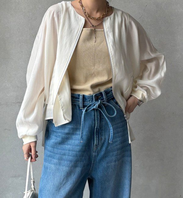  「【WEB限定】バックギャザーフリルブルゾン」|ブルゾン・スタジャン|