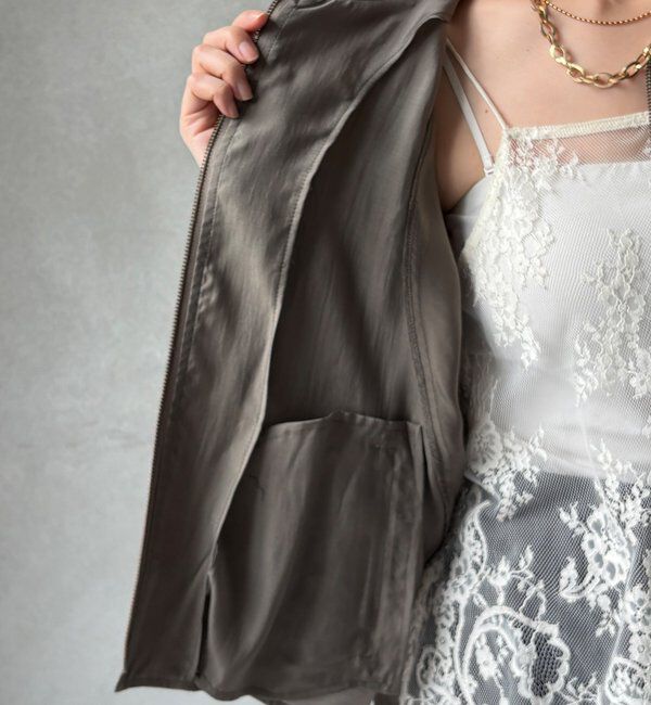  「【WEB限定】バックギャザーフリルブルゾン」|ブルゾン・スタジャン|