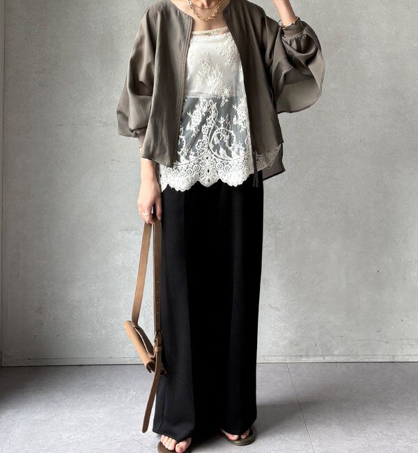  「【WEB限定】バックギャザーフリルブルゾン」|ブルゾン・スタジャン|