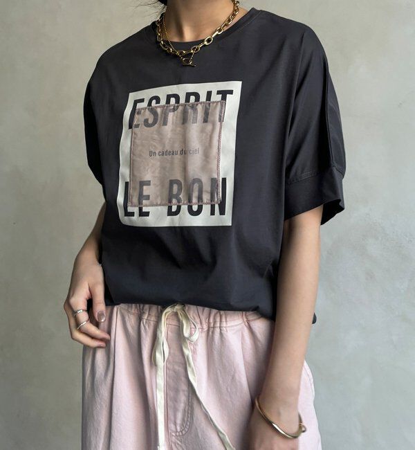  「【WEB限定】オーガンジーロゴTEE」|Tシャツ・カットソー|