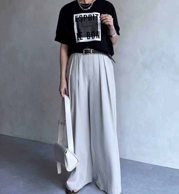  「【WEB限定】オーガンジーロゴTEE」|Tシャツ・カットソー|