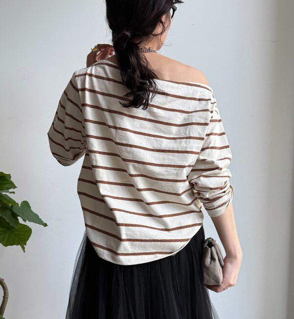  「マルチボーダーオフショルTEE」|Tシャツ・カットソー|